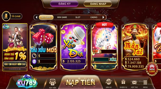 Hệ Thống Game Chất Lượng Cao của Ku789