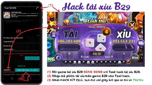 Bước 3: Hack kết quả game B29